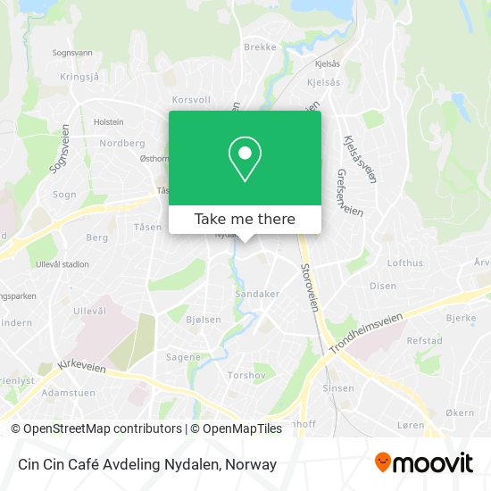 Cin Cin Café Avdeling Nydalen map