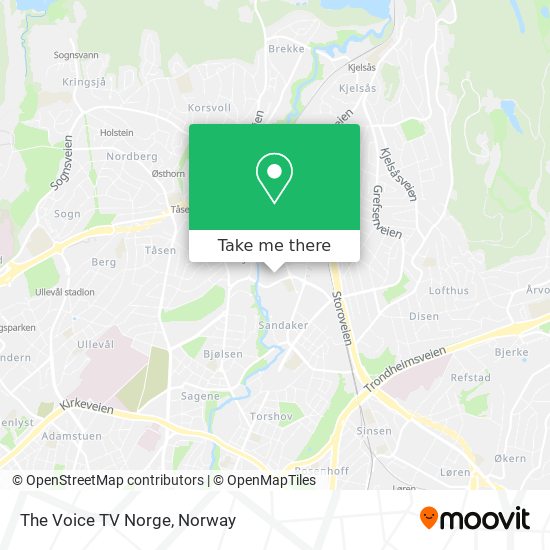 The Voice TV Norge map