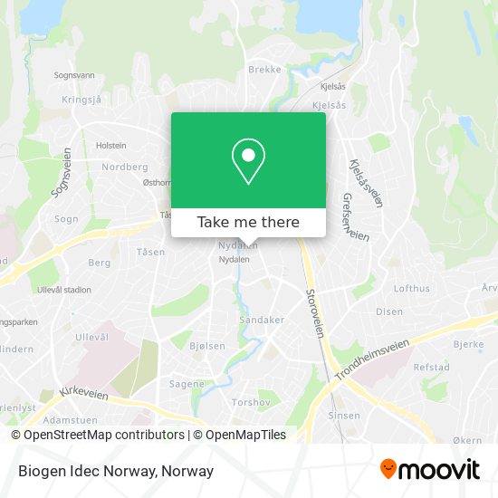 Biogen Idec Norway map