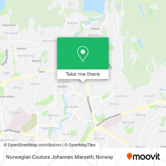 Norwegian Couture Johannes Marseth map