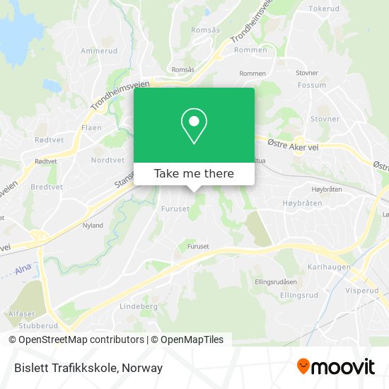 Bislett Trafikkskole map