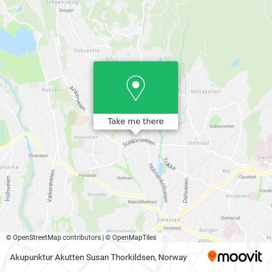 Akupunktur Akutten Susan Thorkildsen map