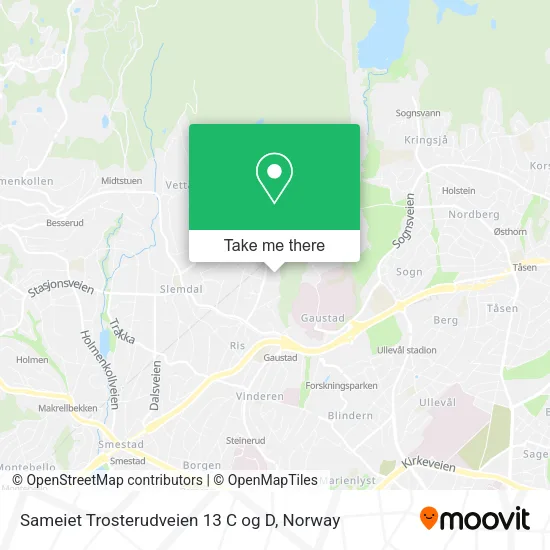 Sameiet Trosterudveien 13 C og D map