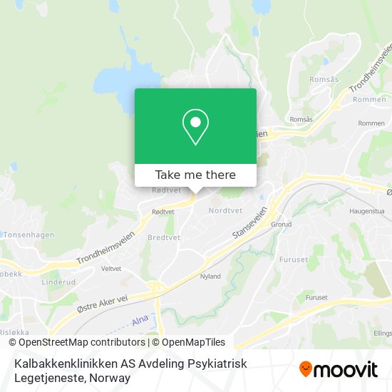 Kalbakkenklinikken AS Avdeling Psykiatrisk Legetjeneste map