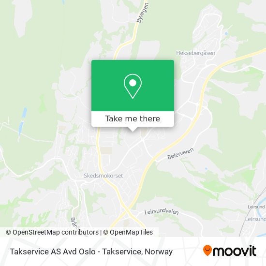 Takservice AS Avd Oslo - Takservice map