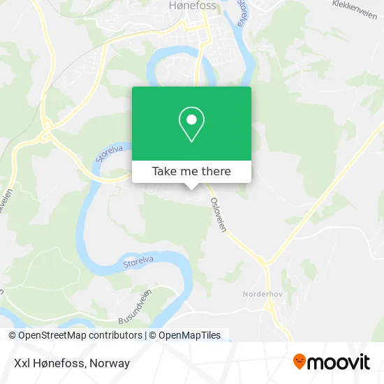 Xxl Hønefoss map