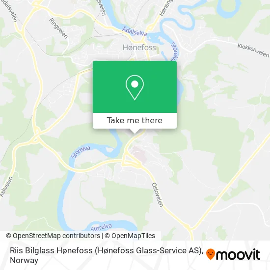 Riis Bilglass Hønefoss (Hønefoss Glass-Service AS) map