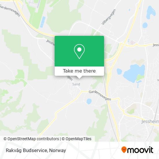 Rakvåg Budservice map