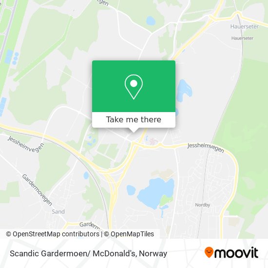 Scandic Gardermoen/ McDonald's map