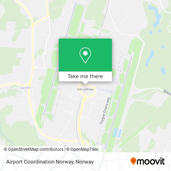 Airport Coordination Norway map