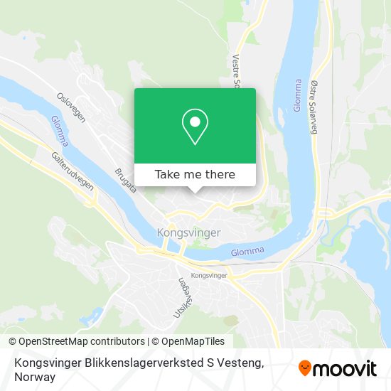 Kongsvinger Blikkenslagerverksted S Vesteng map