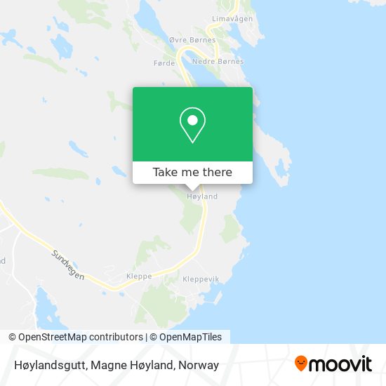 Høylandsgutt, Magne Høyland map