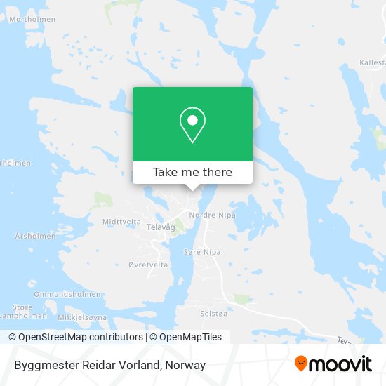 Byggmester Reidar Vorland map