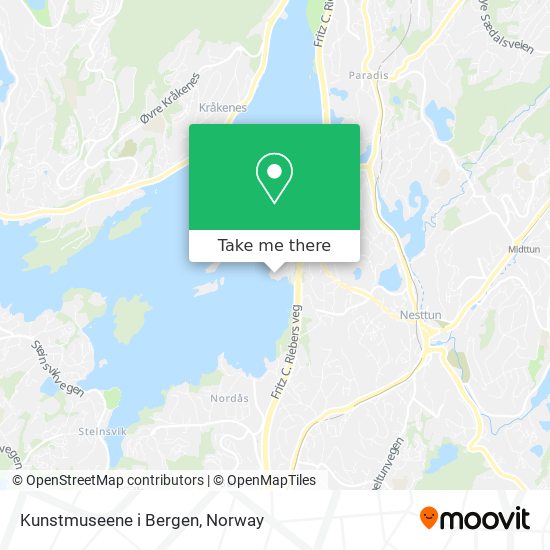 Kunstmuseene i Bergen map