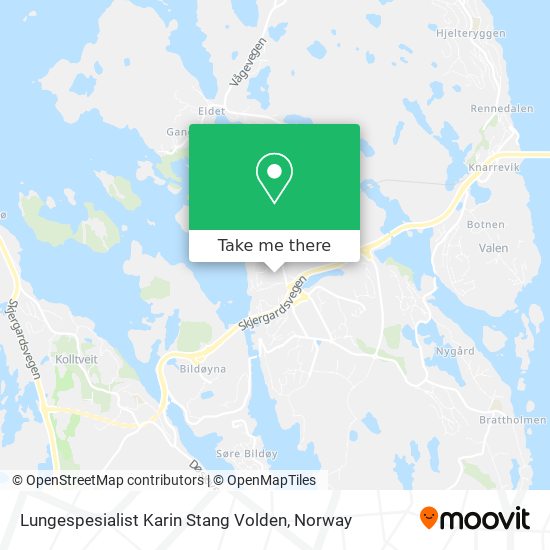 Lungespesialist Karin Stang Volden map