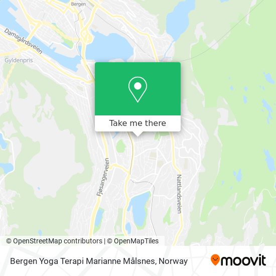 Bergen Yoga Terapi Marianne Målsnes map