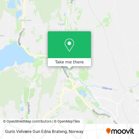 Gun's Velvære Gun Edna Brateng map