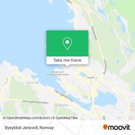 Bysykkel Jonsvoll map