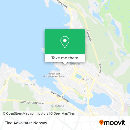 Tind Advokater map