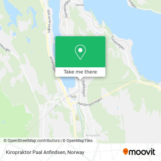 Kiropraktor Paal Anfindsen map