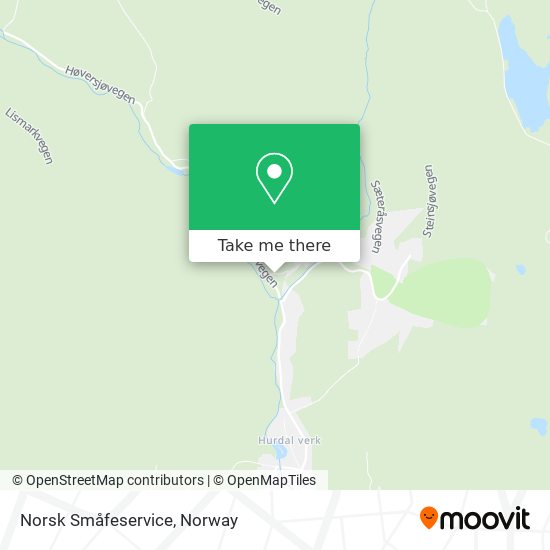 Norsk Småfeservice map