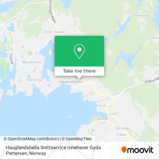 Hauglandshella Snittservice Innehaver Gyda Pettersen map