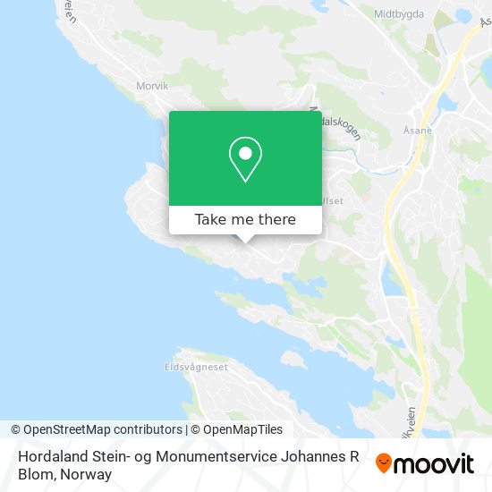 Hordaland Stein- og Monumentservice Johannes R Blom map