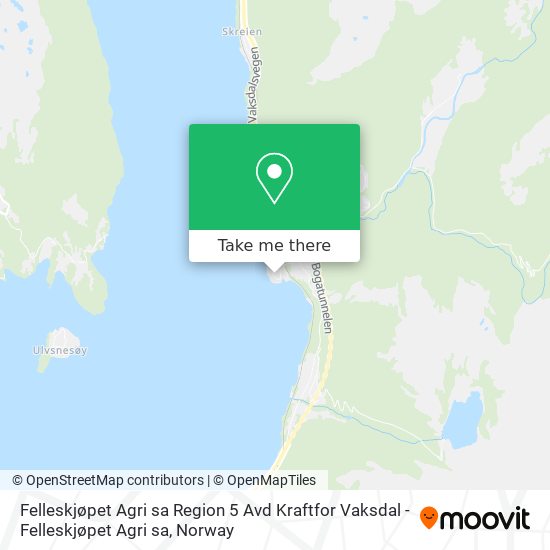 Felleskjøpet Agri sa Region 5 Avd Kraftfor Vaksdal - Felleskjøpet Agri sa map