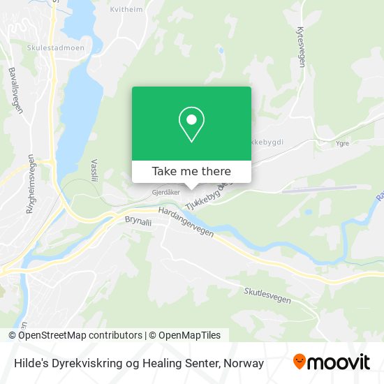 Hilde's Dyrekviskring og Healing Senter map