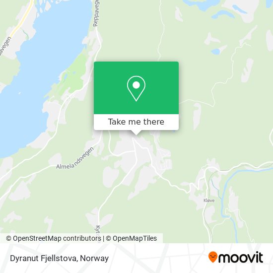 Dyranut Fjellstova map