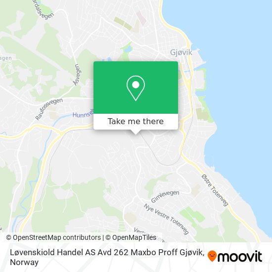 Løvenskiold Handel AS Avd 262 Maxbo Proff Gjøvik map