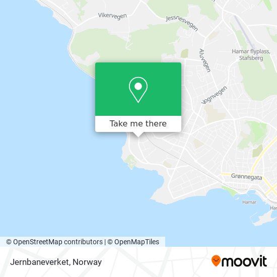 Jernbaneverket map