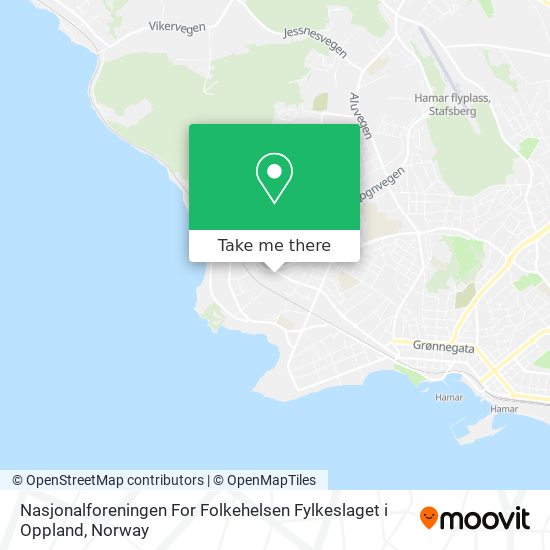 Nasjonalforeningen For Folkehelsen Fylkeslaget i Oppland map