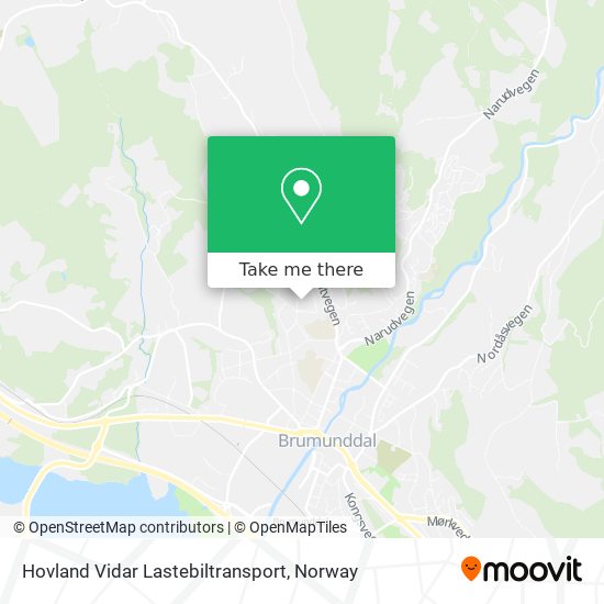 Hovland Vidar Lastebiltransport map