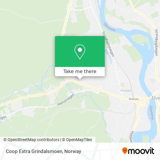 Coop Extra Grindalsmoen map