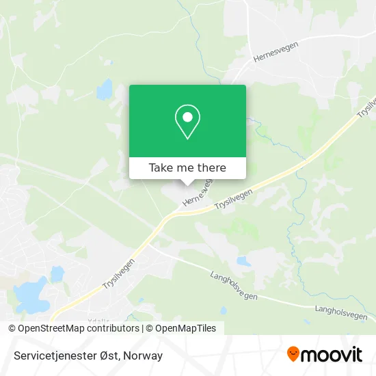 Servicetjenester Øst map