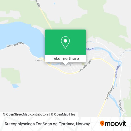 Ruteopplysninga For Sogn og Fjordane map