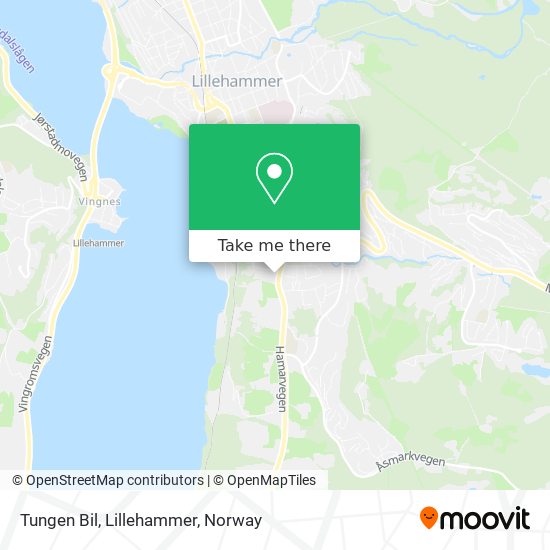 Tungen Bil, Lillehammer map
