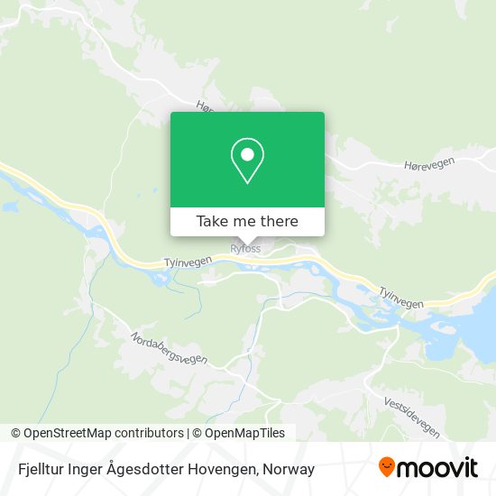 Fjelltur Inger Ågesdotter Hovengen map