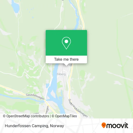 Hunderfossen Camping map