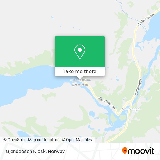 Gjendeosen Kiosk map