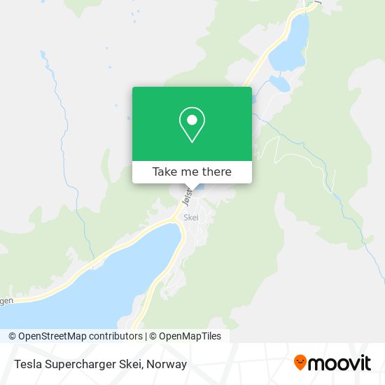 Tesla Supercharger Skei map