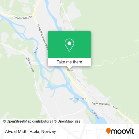 Alvdal Midt i Væla map