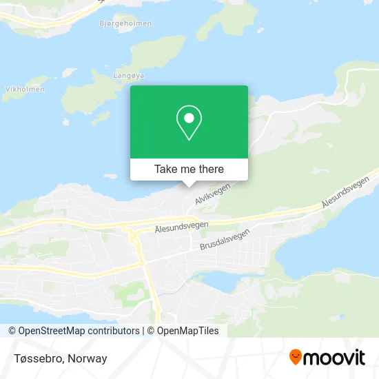 Tøssebro map