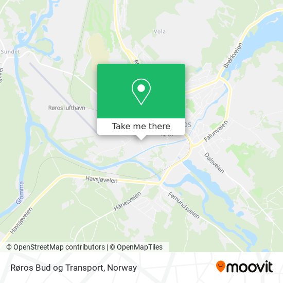 Røros Bud og Transport map