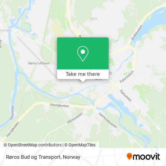 Røros Bud og Transport map
