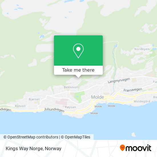 Kings Way Norge map