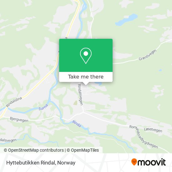 Hyttebutikken Rindal map