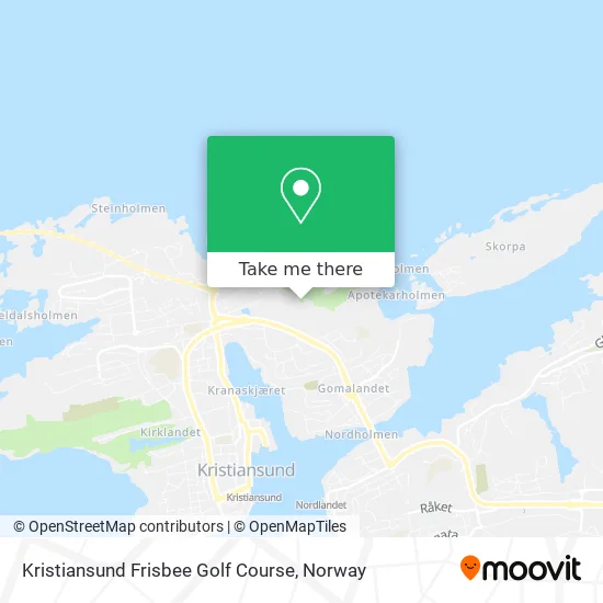 Kristiansund Frisbee Golf Course map