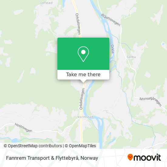 Fannrem Transport & Flyttebyrå map